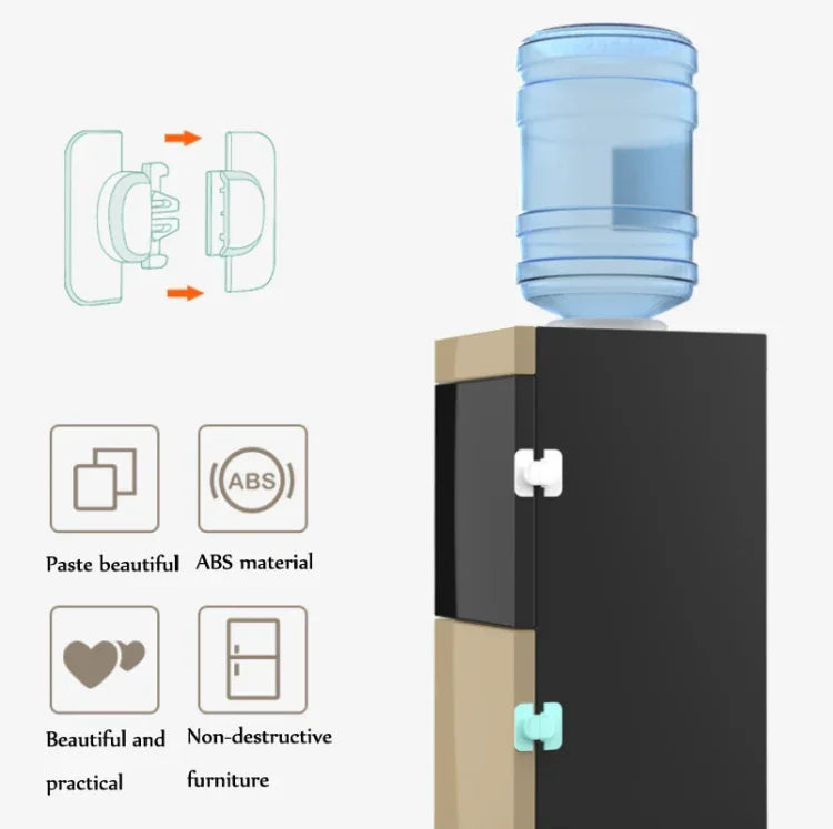 5 distributeurs d'eau de réfrigérateur pour bébé, serrures de sécurité pour bébé, produits de sécurité pour bébé, bleu, rose, blanc