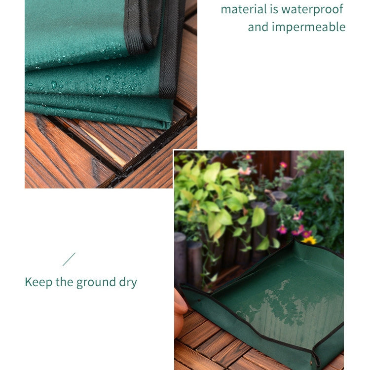 Pots de plantation pour plantes vertes de balcon Tapis de sol pour changement de terre Opération de plantation à domicile Mélange de terre Tapis d'infiltration d'eau, 75x75cm, 110x75cm, 100x100cm
