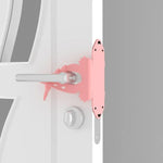 Dessin animé ours chambre porte muette serrure porte fermée coussin de protection anti-collision, vert, rose, café, abricot, blanc