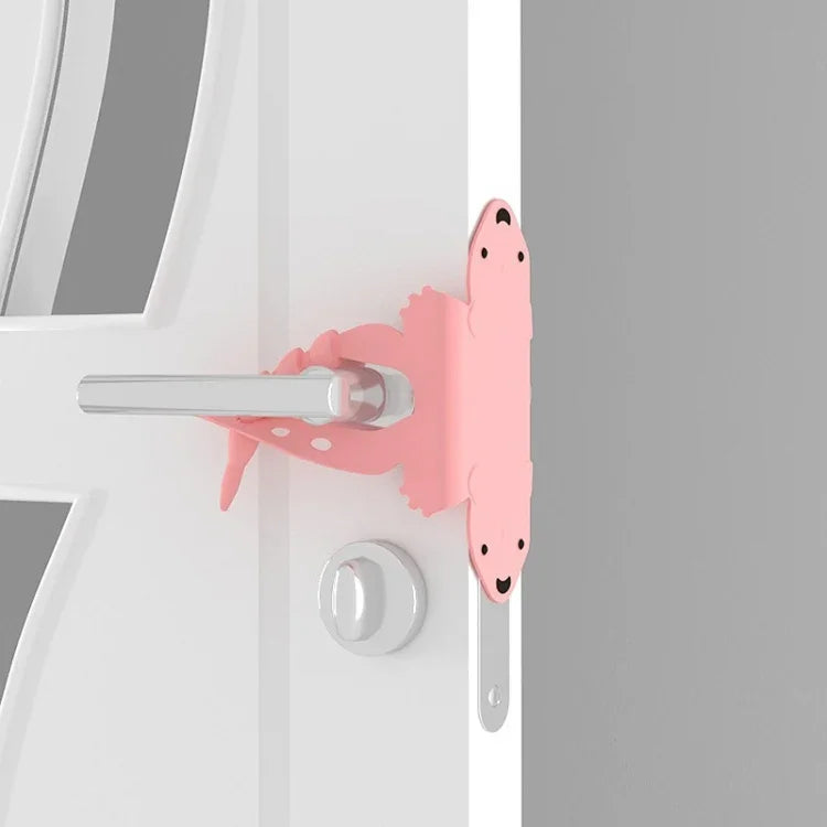 Dessin animé ours chambre porte muette serrure porte fermée coussin de protection anti-collision, vert, rose, café, abricot, blanc