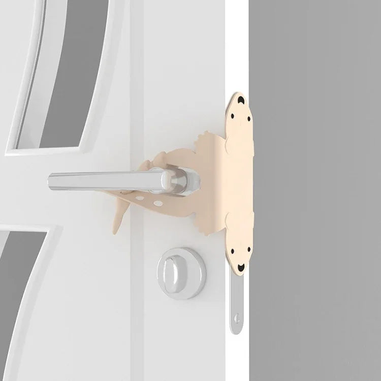 Dessin animé ours chambre porte muette serrure porte fermée coussin de protection anti-collision, vert, rose, café, abricot, blanc