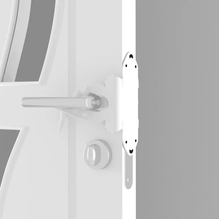 Dessin animé ours chambre porte muette serrure porte fermée coussin de protection anti-collision, vert, rose, café, abricot, blanc