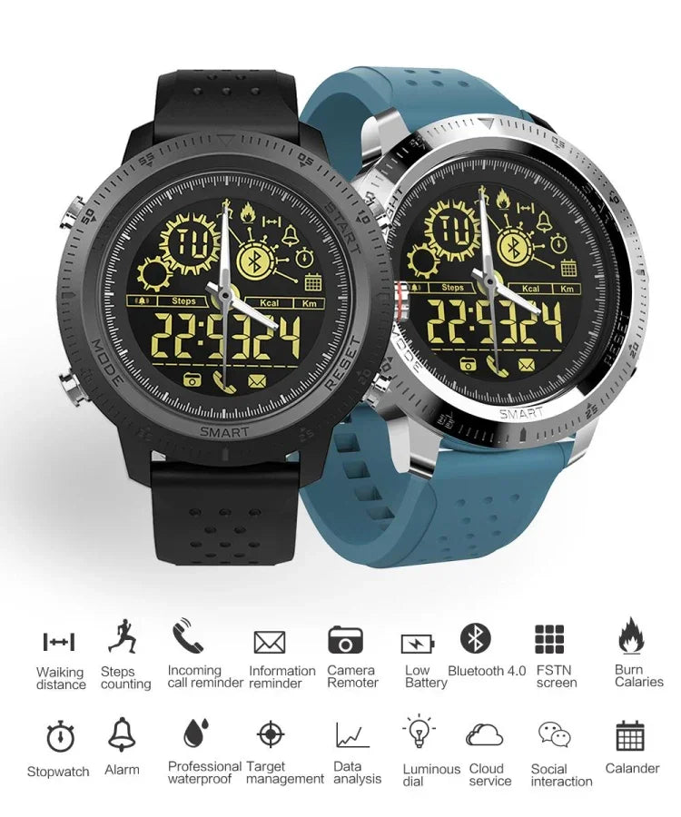 Montre connectée NX02 Sport étanche IP67, suivi des calories, podomètre, chronomètre, rappel d'appels et de SMS