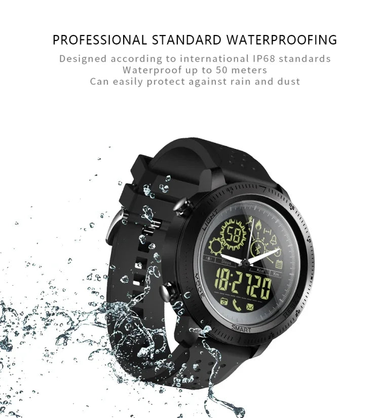 Montre connectée NX02 Sport étanche IP67, suivi des calories, podomètre, chronomètre, rappel d'appels et de SMS