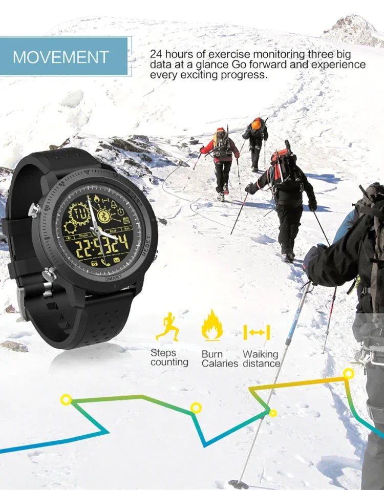 Montre connectée NX02 Sport étanche IP67, suivi des calories, podomètre, chronomètre, rappel d'appels et de SMS