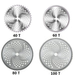 Lames de scie en alliage 0.4CM pour tondeuses à gazon Lames de débroussailleuse, 40 dents, 60 dents, 80 dents