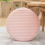 Housse de coussin ronde en flanelle, Taille: 40x40cm, Vert d'eau, Rose cuir, Couleur café, Cachemire, Gris foncé, Gris clair