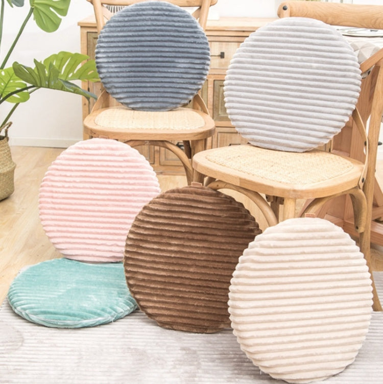 Housse de coussin ronde en flanelle, Taille: 40x40cm, Vert d'eau, Rose cuir, Couleur café, Cachemire, Gris foncé, Gris clair
