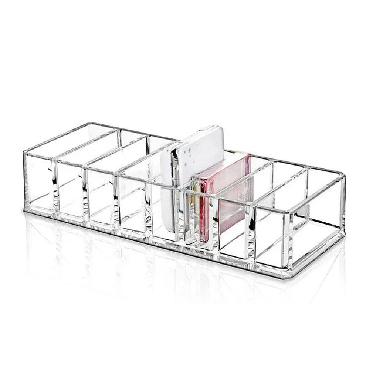 Étagère à rouge à lèvres en acrylique, boîte de rangement pour poudres, étagère à maquillage transparente pour fards à paupières, boîte de maquillage