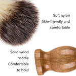B3004 3 Pièces/Ensemble Outils de Coiffage Homme Brosse à Barbe en Nylon Support Bol à Mousse