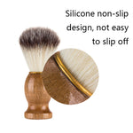 B3004 3 Pièces/Ensemble Outils de Coiffage Homme Brosse à Barbe en Nylon Support Bol à Mousse