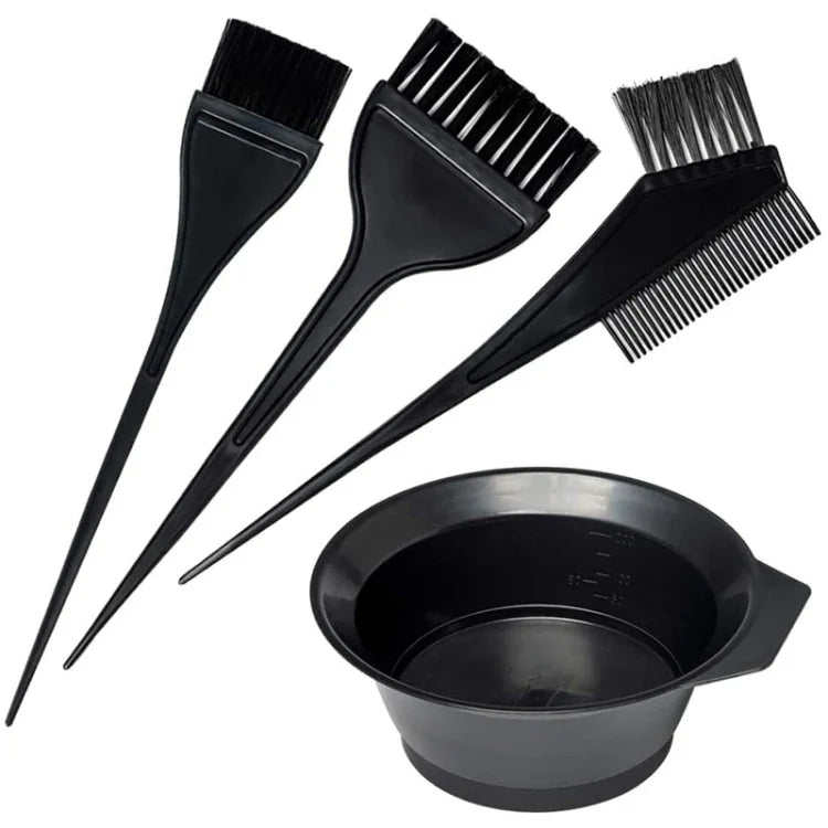 Kit d'outils de teinture capillaire avec peigne, bol mélangeur et brosse pour salon de coiffure