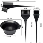 Kit d'outils de teinture capillaire avec peigne, bol mélangeur et brosse pour salon de coiffure