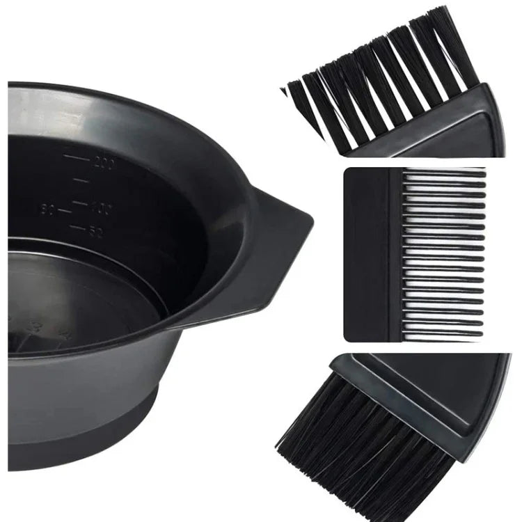 Kit d'outils de teinture capillaire avec peigne, bol mélangeur et brosse pour salon de coiffure