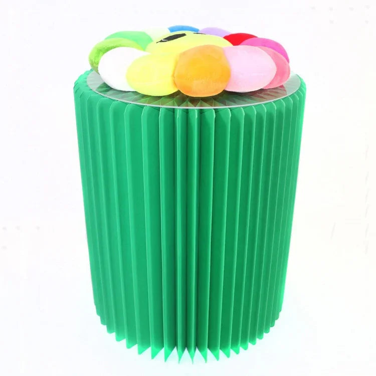 SH-236 Tabouret pliant court en papier Tabouret multifonctionnel pratique pour la maison, Marron, Blanc, Rouge, Noir, Rose, Violet, Vert, Bleu, Jaune, Orange