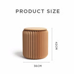 SH-236 Tabouret pliant court en papier Tabouret multifonctionnel pratique pour la maison, Marron, Blanc, Rouge, Noir, Rose, Violet, Vert, Bleu, Jaune, Orange