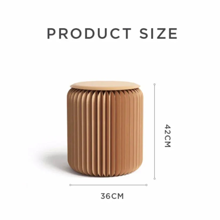 SH-236 Tabouret pliant court en papier Tabouret multifonctionnel pratique pour la maison, Marron, Blanc, Rouge, Noir, Rose, Violet, Vert, Bleu, Jaune, Orange