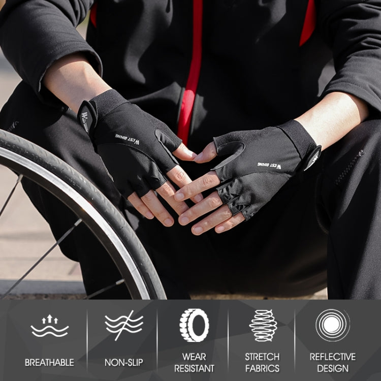 WEST BIKING YP0211210 Gants de cyclisme de montagne à demi-doigts Respirants et antidérapants Équipement de vélo, M, L, XL