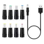 Cordon d'alimentation DC USB multi-fonction avec prise interchangeable, câble de charge USB, 8 en 1, 11 en 1