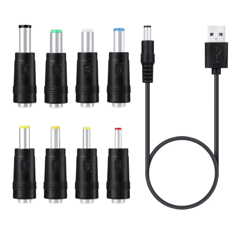 Cordon d'alimentation DC USB multi-fonction avec prise interchangeable, câble de charge USB, 8 en 1, 11 en 1