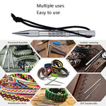 Bracelet à aiguilles pour corde de parapluie, outil de tissage DIY, Spécifications :, 4 PCS / Set Noir, 4 PCS / Set Argent, 5 PCS / Set Noir, 5 PCS / Set Argent, 6 PCS / Set Noir, 6 PCS / Set Argent, 7 PCS / Set Noir, 7 PCS / Set Argent, 9 PCS / Set Noir