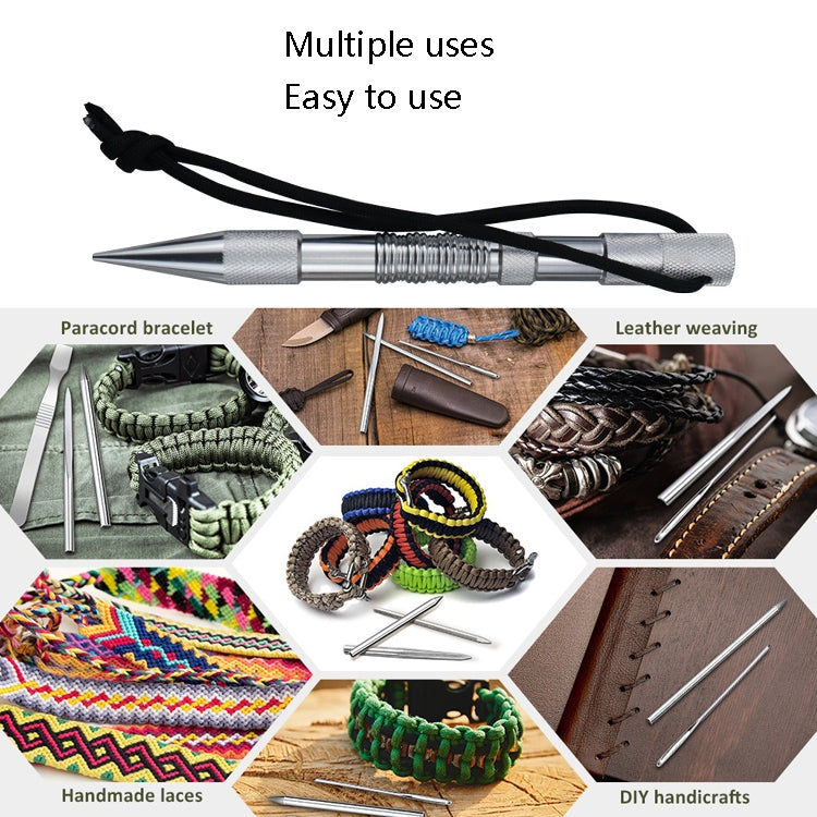 Bracelet à aiguilles pour corde de parapluie, outil de tissage DIY, Spécifications :, 4 PCS / Set Noir, 4 PCS / Set Argent, 5 PCS / Set Noir, 5 PCS / Set Argent, 6 PCS / Set Noir, 6 PCS / Set Argent, 7 PCS / Set Noir, 7 PCS / Set Argent, 9 PCS / Set Noir