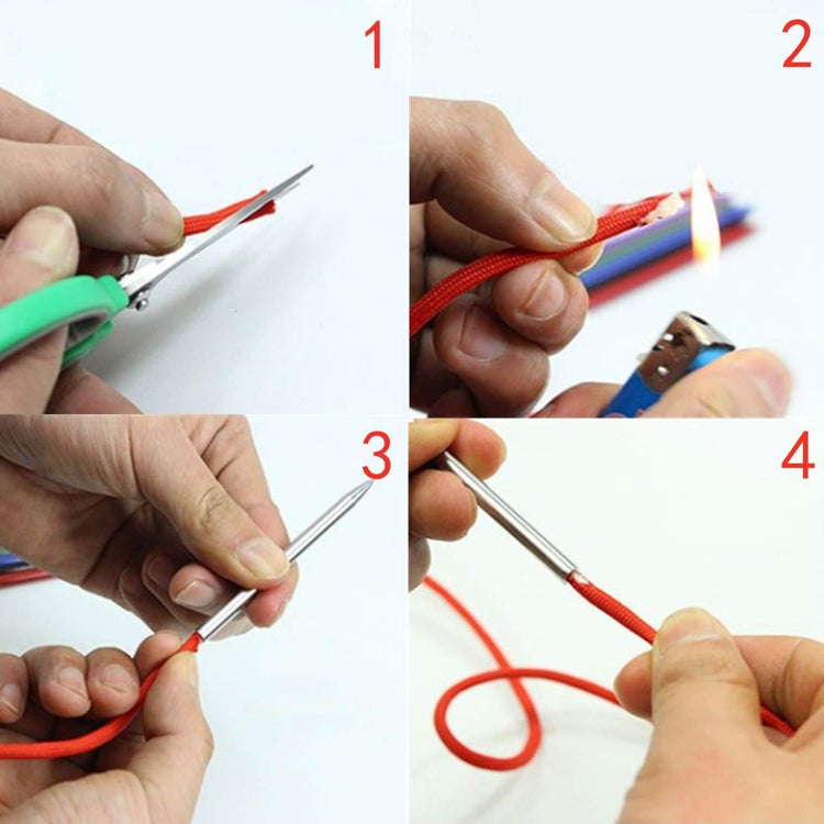 Bracelet à aiguilles pour corde de parapluie, outil de tissage DIY, Spécifications :, 4 PCS / Set Noir, 4 PCS / Set Argent, 5 PCS / Set Noir, 5 PCS / Set Argent, 6 PCS / Set Noir, 6 PCS / Set Argent, 7 PCS / Set Noir, 7 PCS / Set Argent, 9 PCS / Set Noir