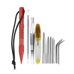 Bracelet à aiguilles pour corde de parapluie, outil de tissage DIY, Spécifications :, 4 PCS / Set Noir, 4 PCS / Set Argent, 5 PCS / Set Noir, 5 PCS / Set Argent, 6 PCS / Set Noir, 6 PCS / Set Argent, 7 PCS / Set Noir, 7 PCS / Set Argent, 9 PCS / Set Noir