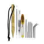 Bracelet à aiguilles pour corde de parapluie, outil de tissage DIY, Spécifications :, 4 PCS / Set Noir, 4 PCS / Set Argent, 5 PCS / Set Noir, 5 PCS / Set Argent, 6 PCS / Set Noir, 6 PCS / Set Argent, 7 PCS / Set Noir, 7 PCS / Set Argent, 9 PCS / Set Noir