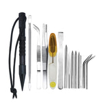 Bracelet à aiguilles pour corde de parapluie, outil de tissage DIY, Spécifications :, 4 PCS / Set Noir, 4 PCS / Set Argent, 5 PCS / Set Noir, 5 PCS / Set Argent, 6 PCS / Set Noir, 6 PCS / Set Argent, 7 PCS / Set Noir, 7 PCS / Set Argent, 9 PCS / Set Noir