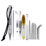 Bracelet à aiguilles pour corde de parapluie, outil de tissage DIY, Spécifications :, 4 PCS / Set Noir, 4 PCS / Set Argent, 5 PCS / Set Noir, 5 PCS / Set Argent, 6 PCS / Set Noir, 6 PCS / Set Argent, 7 PCS / Set Noir, 7 PCS / Set Argent, 9 PCS / Set Noir
