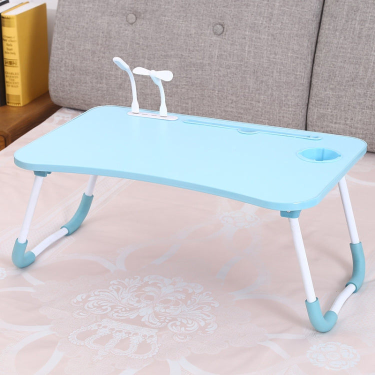 Bureau d'ordinateur pliable USB avec ventilateur et lampe, Dimensions : 60x40x28cm, Noir froid, Rose adolescent, Bleu ciel, Érable blanc, Noyer, Vert protection des yeux