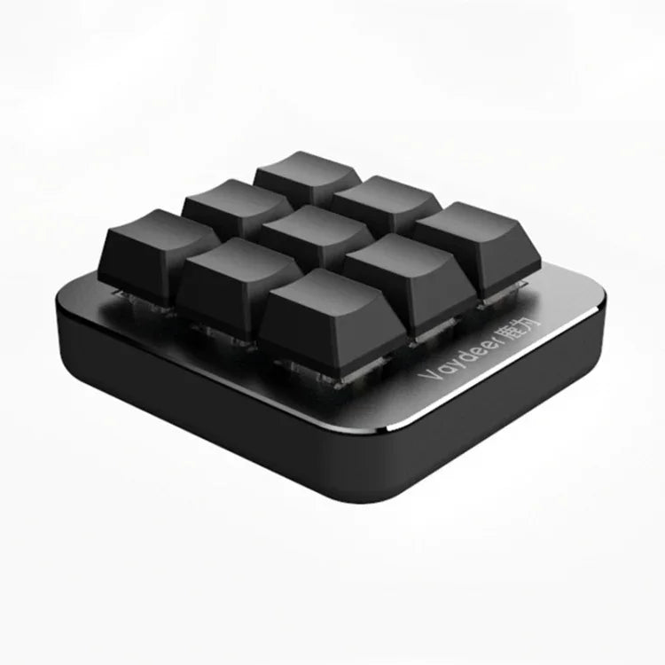 Vaydeer JP1011 Mini clavier mécanique portable à 9 touches, longueur du câble : 1m