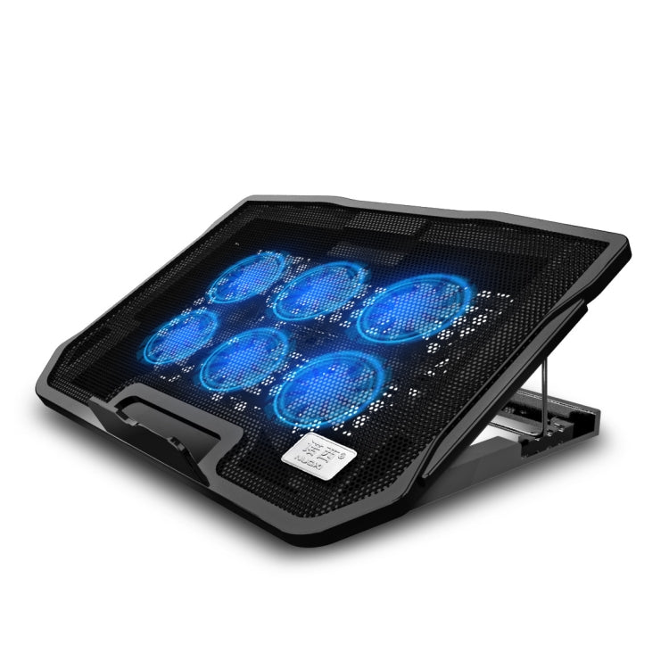 Support de ventilateur pour ordinateur portable NUOXI H9, avec 6 ventilateurs, noir