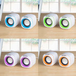 Haut-parleur de bureau multimédia YEEZE A1 USB2.0 Mini haut-parleur pour ordinateur portable, Blanc Bleu, Blanc Vert, Blanc Violet, Blanc Orange, Noir Bleu, Noir Vert, Noir Violet, Noir Orange, Noir plaqué or, Blanc plaqué, Noir plaqué