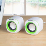Haut-parleur de bureau multimédia YEEZE A1 USB2.0 Mini haut-parleur pour ordinateur portable, Blanc Bleu, Blanc Vert, Blanc Violet, Blanc Orange, Noir Bleu, Noir Vert, Noir Violet, Noir Orange, Noir plaqué or, Blanc plaqué, Noir plaqué