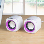 Haut-parleur de bureau multimédia YEEZE A1 USB2.0 Mini haut-parleur pour ordinateur portable, Blanc Bleu, Blanc Vert, Blanc Violet, Blanc Orange, Noir Bleu, Noir Vert, Noir Violet, Noir Orange, Noir plaqué or, Blanc plaqué, Noir plaqué