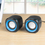 Haut-parleur de bureau multimédia YEEZE A1 USB2.0 Mini haut-parleur pour ordinateur portable, Blanc Bleu, Blanc Vert, Blanc Violet, Blanc Orange, Noir Bleu, Noir Vert, Noir Violet, Noir Orange, Noir plaqué or, Blanc plaqué, Noir plaqué