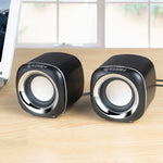 Haut-parleur de bureau multimédia YEEZE A1 USB2.0 Mini haut-parleur pour ordinateur portable, Blanc Bleu, Blanc Vert, Blanc Violet, Blanc Orange, Noir Bleu, Noir Vert, Noir Violet, Noir Orange, Noir plaqué or, Blanc plaqué, Noir plaqué