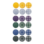 Ensemble de 3 sous-plats en silicone creux anti-brûlure, motif fleur, pour bols et casseroles, Noir, Jaune, Bleu, Vert, Violet, Gris