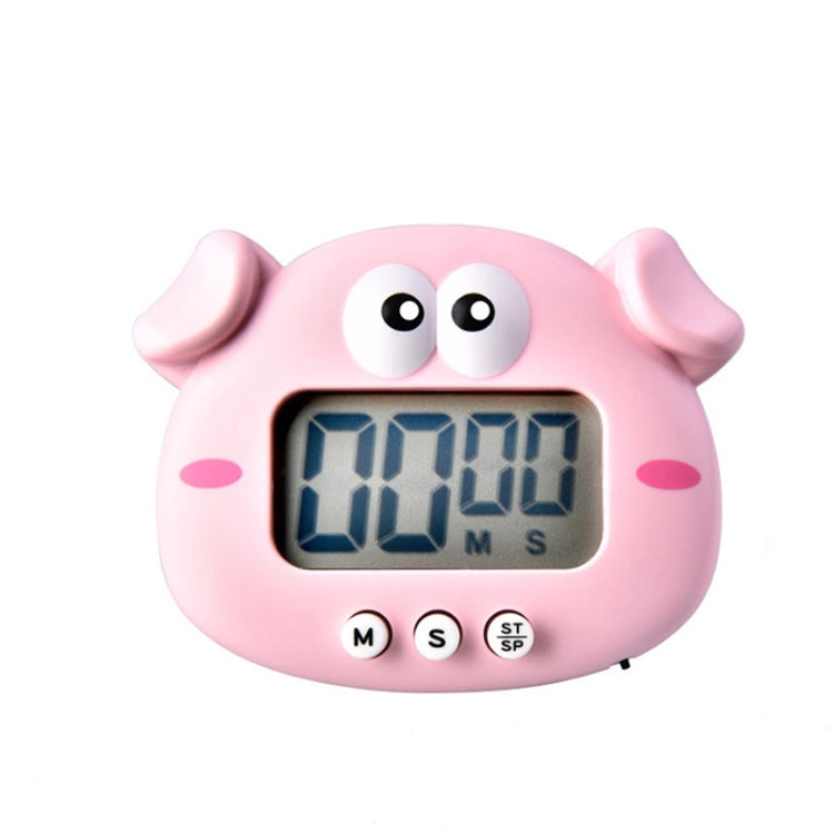 Minuteur électronique de cuisine en forme d'animal de dessin animé, alarme, minuteur d'apprentissage pour étudiant, Cochon rose, Poulet jaune, Grenouille verte, Grenouille rose