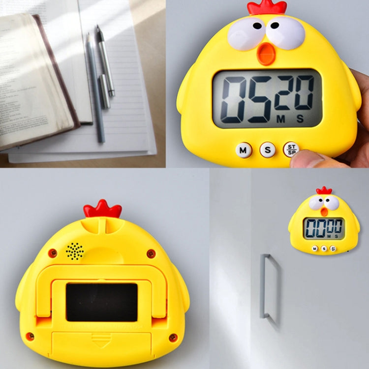 Minuteur électronique de cuisine en forme d'animal de dessin animé, alarme, minuteur d'apprentissage pour étudiant, Cochon rose, Poulet jaune, Grenouille verte, Grenouille rose