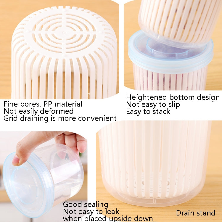 Boîte de rangement pour oignons, gingembre et ail, boîte de rangement en plastique pour légumes de cuisine, boîte de conservation scellée pour réfrigérateur, blanc