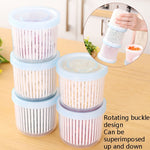 Boîte de rangement pour oignons, gingembre et ail, boîte de rangement en plastique pour légumes de cuisine, boîte de conservation scellée pour réfrigérateur, blanc