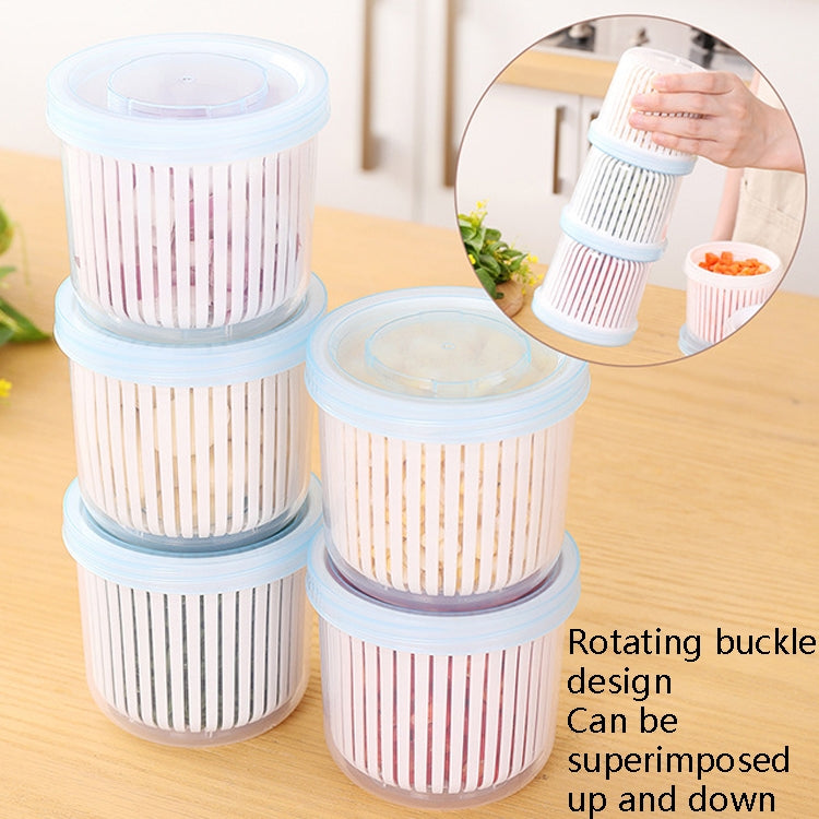Boîte de rangement pour oignons, gingembre et ail, boîte de rangement en plastique pour légumes de cuisine, boîte de conservation scellée pour réfrigérateur, blanc