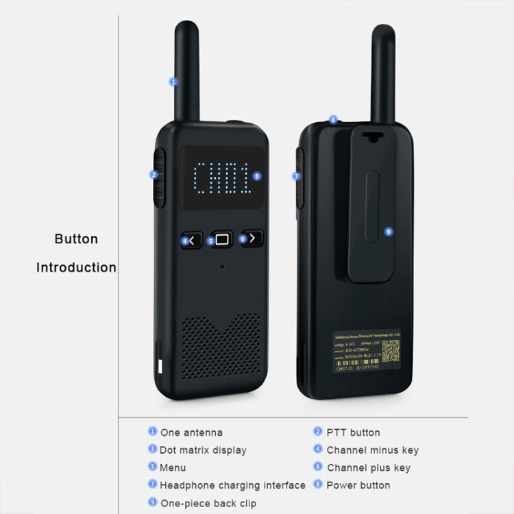 Talkie-walkie portable KSUN X-30 M2 extérieur, couleur livrée aléatoirement