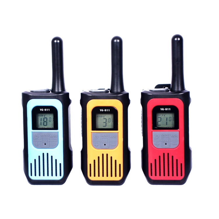 1 paire de talkies-walkies sans fil portables pour enfants YG-811 0.5W, couleur aléatoire, livraison couleur aléatoire