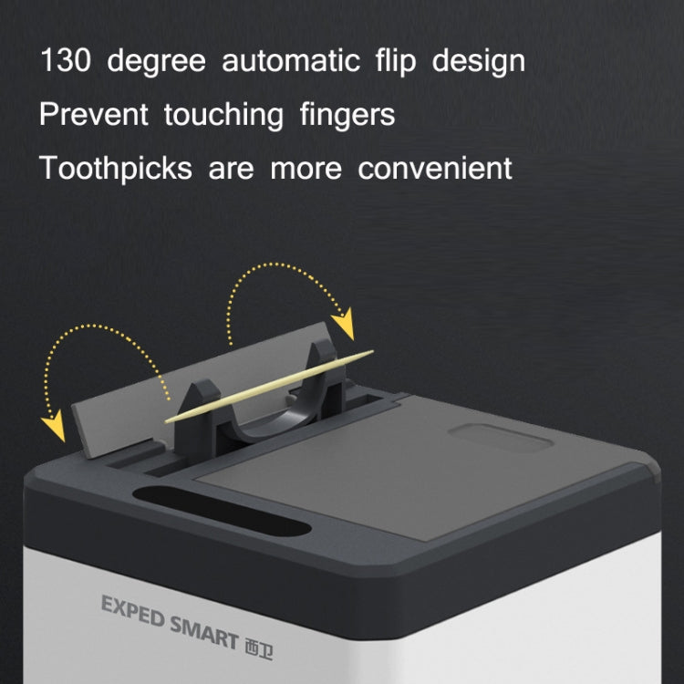 EXPED SMART Distributeur Automatique de Cure-dents Intelligent par Induction, Boîte à Cure-dents Électrique pour Maison et Restaurant, Version à Piles, Version Rechargeable USB