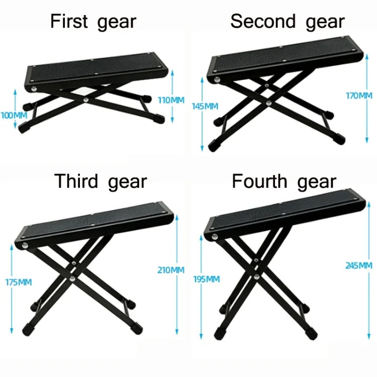 Pédales de guitare folk/classique, 4 vitesses, pliables