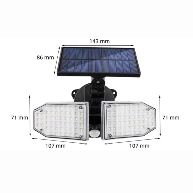 Lampe murale LED étanche extérieure à induction solaire pour corps humain, TY06601 100 SMD, TY06602 120 SMD, TY06603 100 SMD, TY06604 120 SMD
